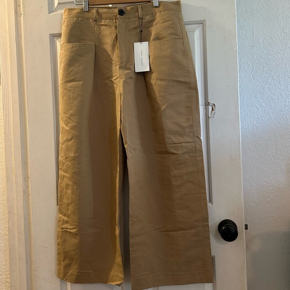 Zara Pants - Zara Women's Wide-Leg Chinos in Khaki